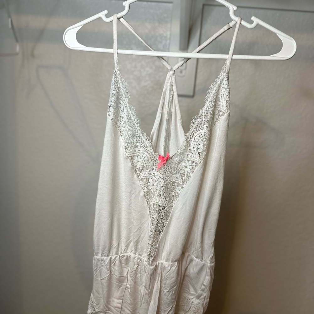 Victoria's Secret Cream Lace Romper